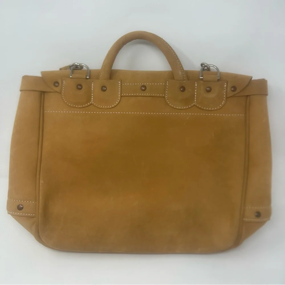 J. Peterman Co. British Tan Saddle leather bag